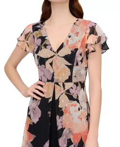 Adrianna Papell Women's Floral-Print Overlay Jumpsuit -VINCE CAMUTO Shop 23685504 fpx
