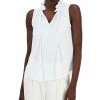 Anne Klein Women's Ruffle-Trim Tie-Neck Sleeveless Blouse