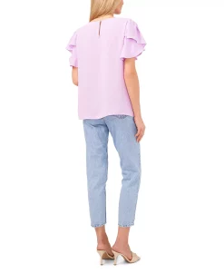 Vince Camuto Women's Tulip-Sleeve Crinkle Gauze Blouse -VINCE CAMUTO Shop 23755878 fpx