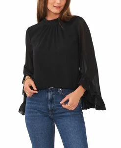 Vince Camuto Women's Mock Neck Blouse With Dramatic Sleeves
