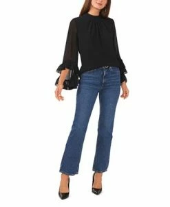 Vince Camuto Women's Mock Neck Blouse With Dramatic Sleeves -VINCE CAMUTO Shop 23755962 fpx