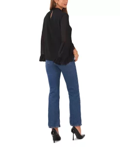 Vince Camuto Women's Mock Neck Blouse With Dramatic Sleeves -VINCE CAMUTO Shop 23755963 fpx