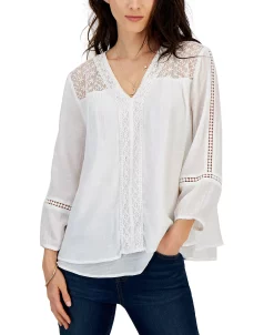Style & Co Women's 3/4-Sleeve Embroidered Lace Top, Created For Macy's 9 Style & Co Women's 3/4-Sleeve Embroidered Lace Top, Created For Macy's -VINCE CAMUTO Shop 23757616 fpx
