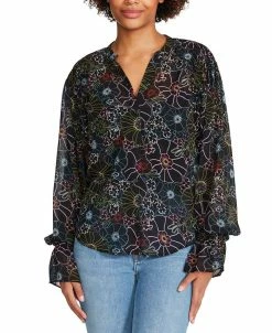 Steve Madden Women's Camela Floral-Print V-Neck Blouse