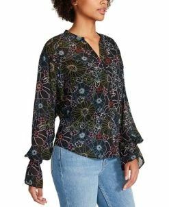 Steve Madden Women's Camela Floral-Print V-Neck Blouse 7 Steve Madden Women's Camela Floral-Print V-Neck Blouse -VINCE CAMUTO Shop 23775178 fpx