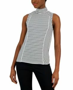 Anne Klein Women's Arabesque Jacquard Sleeveless Top
