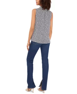 Vince Camuto Women's Printed Turtleneck Sleeveless Top -VINCE CAMUTO Shop 23775845 fpx