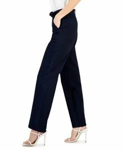 Anne Klein Women's High-Rise Tie-Front Denim Pants -VINCE CAMUTO Shop 23776553 fpx