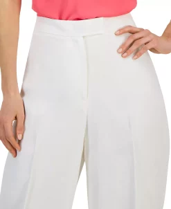 Anne Klein Women's Asymmetrical-Fly Wide-Leg High Rise Pants -VINCE CAMUTO Shop 23777182 fpx