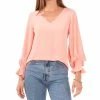 Vince Camuto Women's Bubble-Sleeve V-Neck Blouse