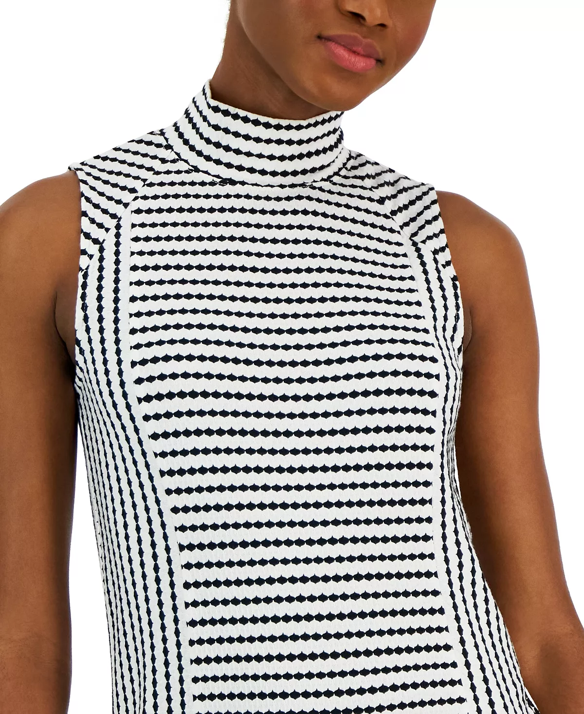 Anne Klein Women's Arabesque Jacquard Sleeveless Top 3 Anne Klein Women's Arabesque Jacquard Sleeveless Top - Image 3