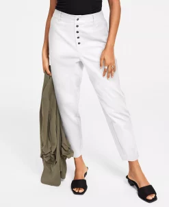 Bar III Women's Button Fly High Rise Tapered Pants, Created For Macy's 12 Bar III Women's Button Fly High Rise Tapered Pants, Created For Macy's -VINCE CAMUTO Shop 23872681 fpx