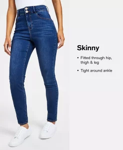 And Now This Woman's Coated Frayed Hem Skinny Denim Jeans 10 And Now This Woman's Coated Frayed Hem Skinny Denim Jeans -VINCE CAMUTO Shop 23900525 fpx