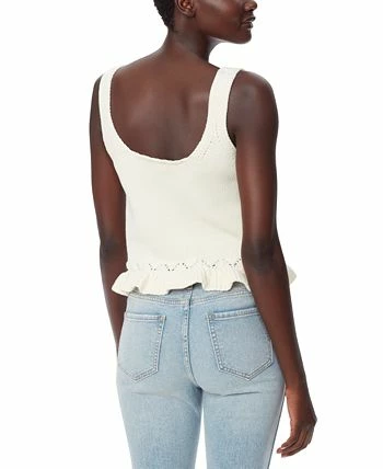 Sam Edelman Women's Inez Square-Neck Pointelle Tank Top 2 Sam Edelman Women's Inez Square-Neck Pointelle Tank Top - Image 2