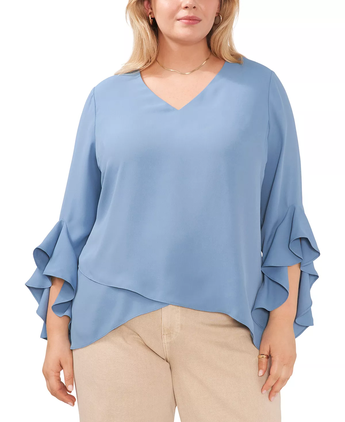 Vince Camuto Plus Size Flutter-Sleeve Top 10 Vince Camuto Plus Size Flutter-Sleeve Top - Image 10