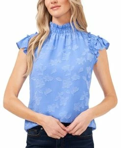CeCe Ruffled Flutter Sleeve Blouse Top