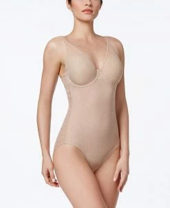 Maidenform Women's Ultra-Light Firm Tummy-Control Sheer Lace Bodysuit M6552