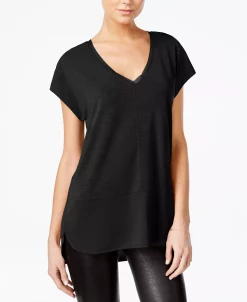 Bar III V-Neck Mixed-Media Mesh Top, Regular & Petite, Created For Macy's -VINCE CAMUTO Shop 8329350 fpx