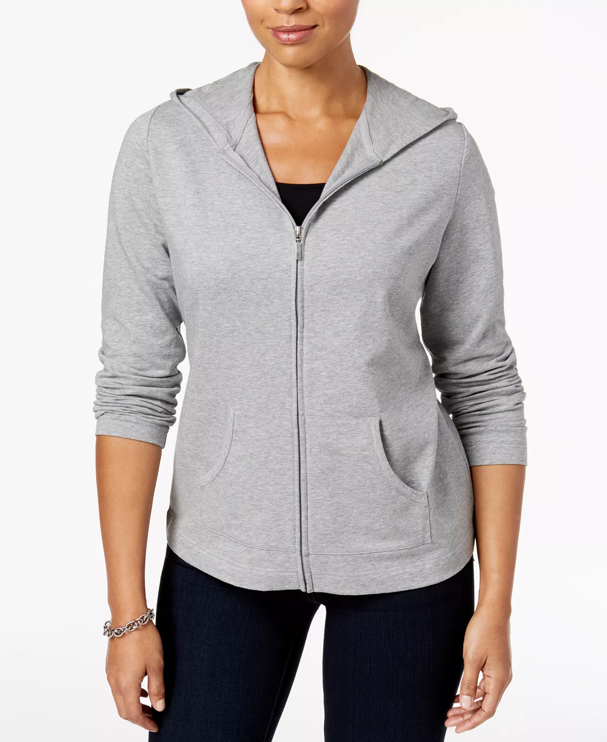 Karen Scott Long Sleeve Zip-Front Hoodie, Created For Macy's 5 Karen Scott Long Sleeve Zip-Front Hoodie, Created For Macy's - Image 5