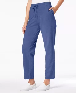 Karen Scott Port Drawstring Straight-Leg Pants, Created For Macy's -VINCE CAMUTO Shop 9288371 fpx