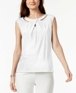 Kasper Crossover Cutout Top
