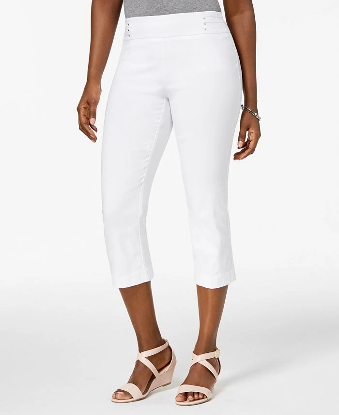 JM Collection Embellished Pull-On Capri Pants, Created For Macy's 1 JM Collection Embellished Pull-On Capri Pants, Created For Macy's